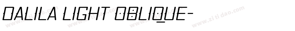 Dalila Light Oblique字体转换
